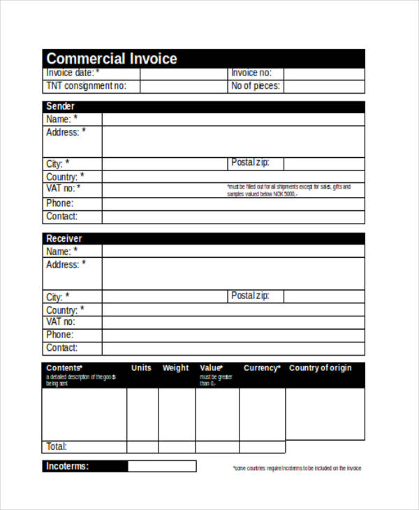 printable blank invoice form