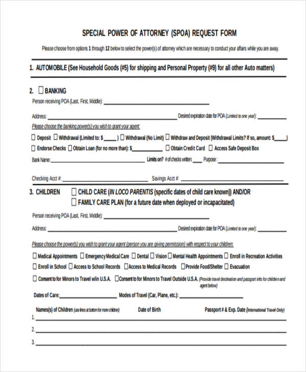 printable blankpower of attorney form