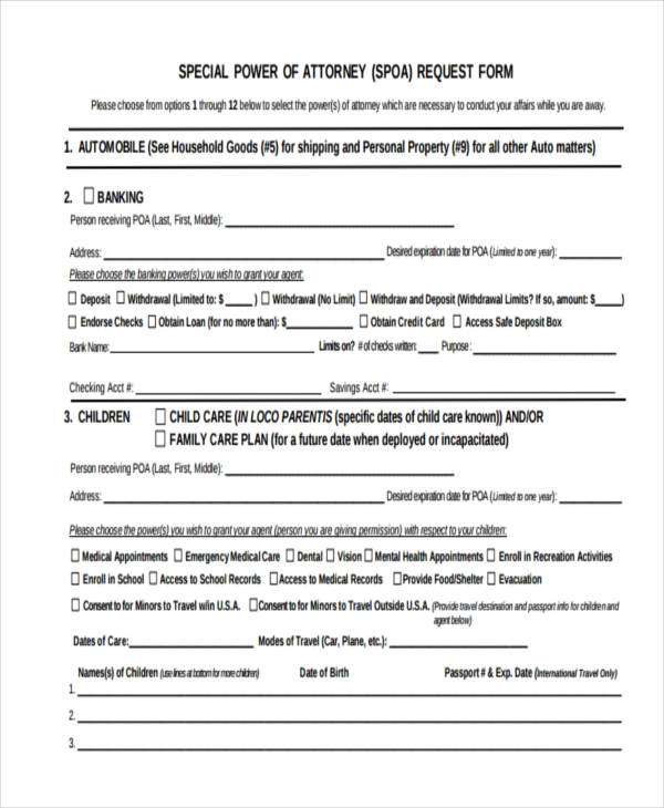 Printable Power of Attorney Forms