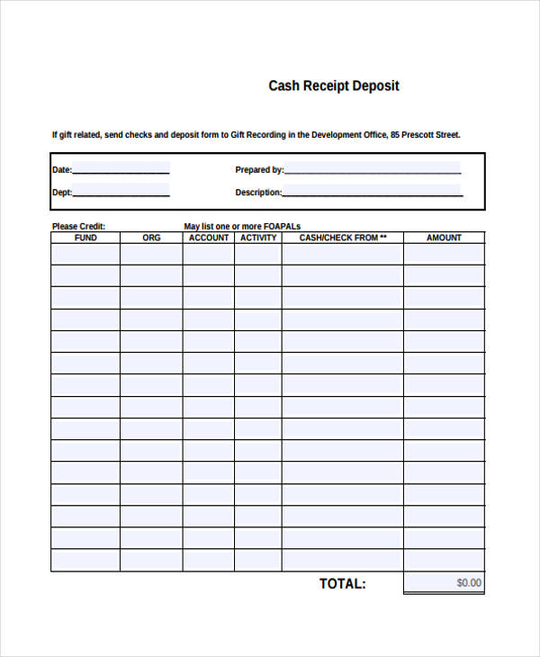 free 40 printable receipt forms in pdf ms word excel