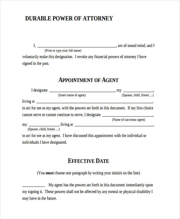 Power Of Attorney Form Printable Seven Important Facts That You Should 