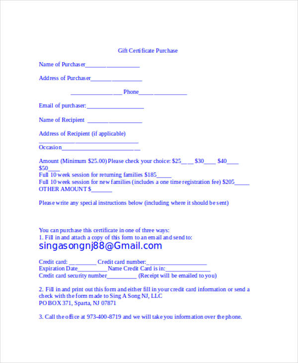 printable gift certificate form