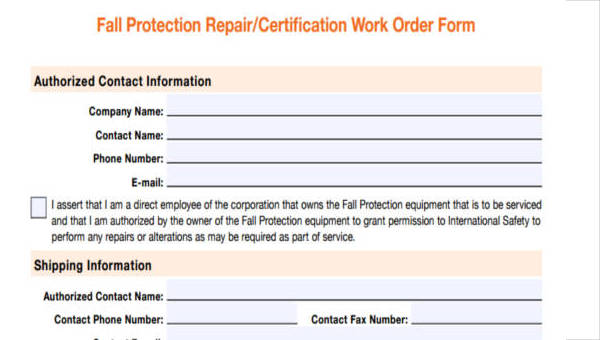 free 27 printable work order forms in pdf excel ms word