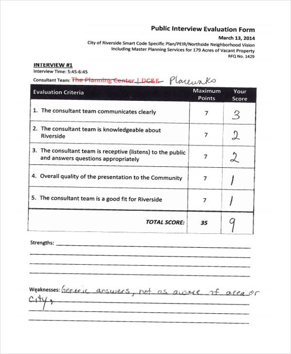 public interview evaluation form1