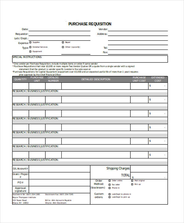 purchase order requisition form7