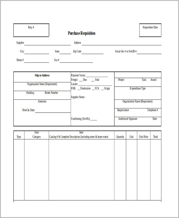 Purchase Requisition Template Excel from images.sampleforms.com