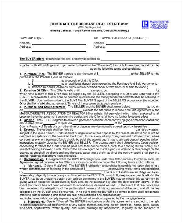 real estate purchase contract form2