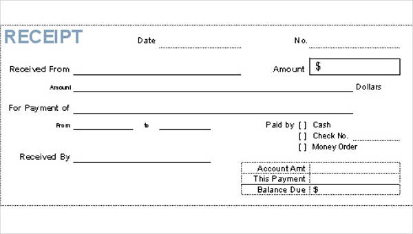 Sample Receipts Template from images.sampleforms.com