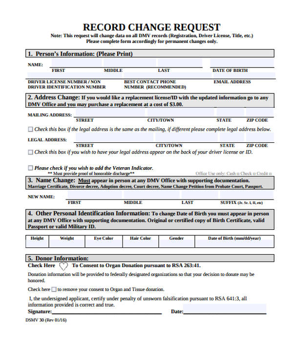 record change request form4