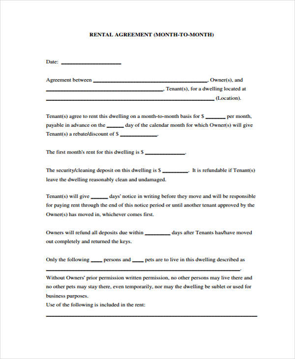 rental agreement form1