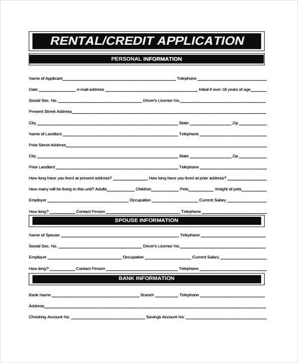 rental credit application form1