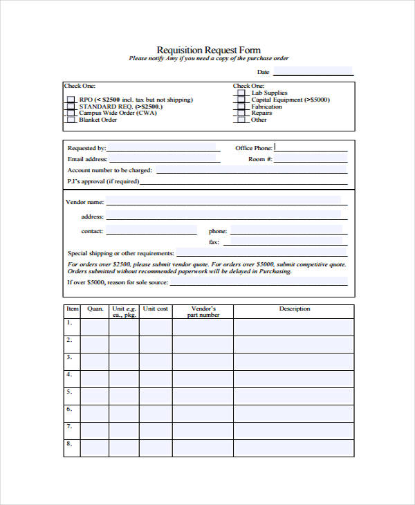 requisition request form doc