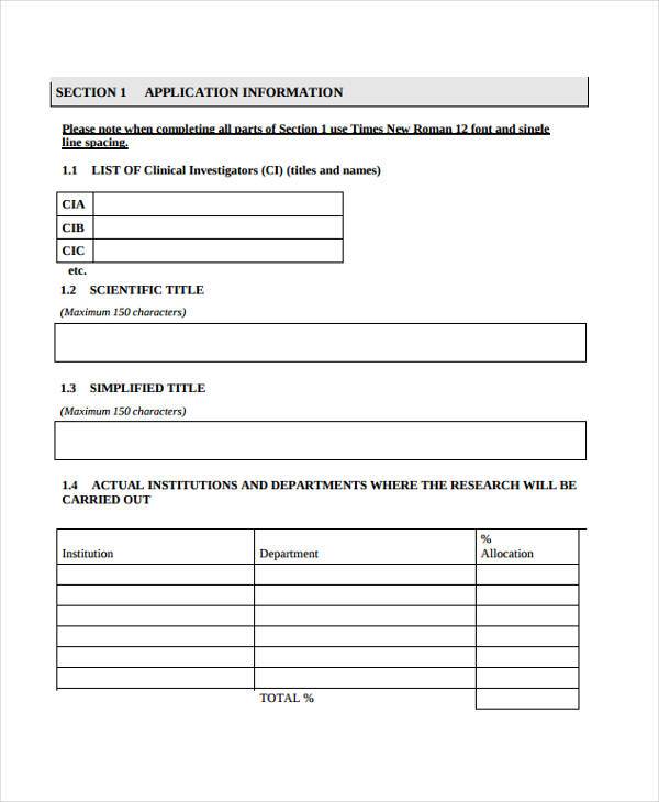 research grant proposal form