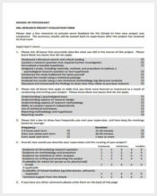 research project evaluation form