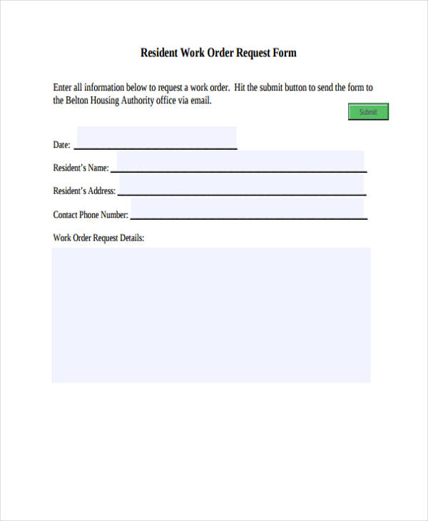 resident work order request form1
