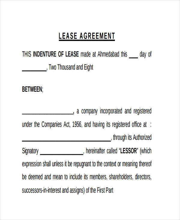 FREE 39 Sample Lease Agreement Forms In PDF MS Word   Restaurant Business Lease Agreement Form 