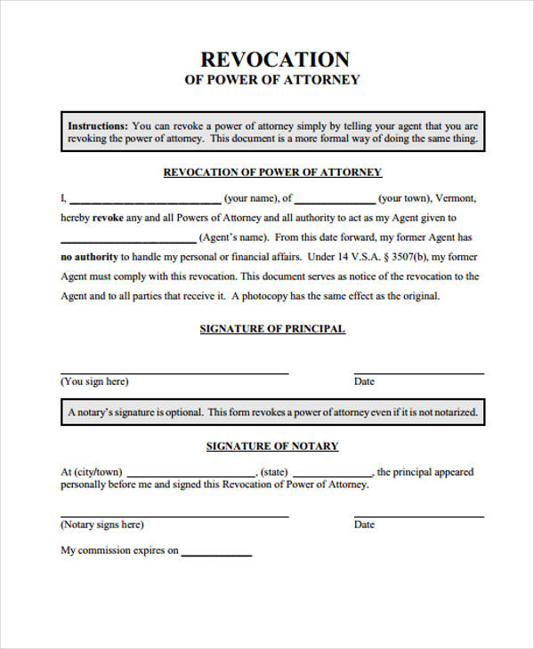 revocation of power of attorney template2