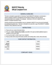 ridership official complaint form1
