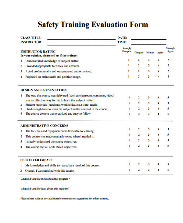 safety training session evaluation form2