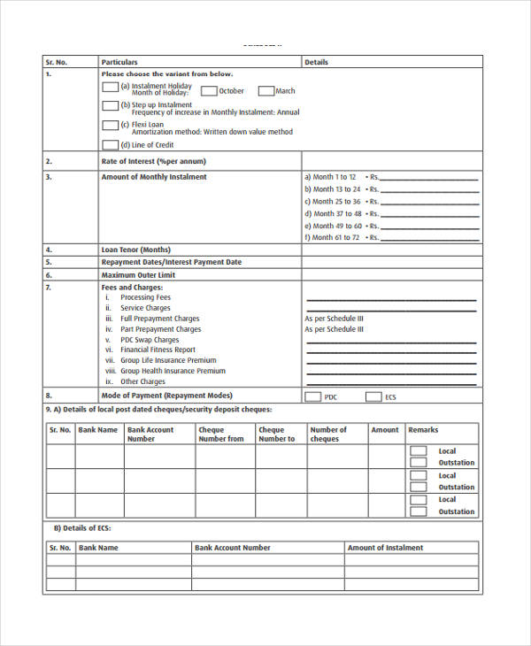 salaried personal loan agreement form1