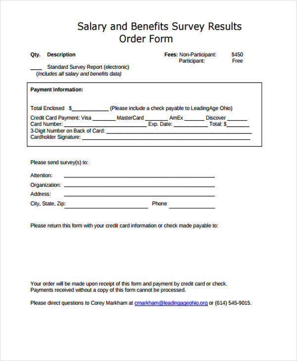 salary survey order form5