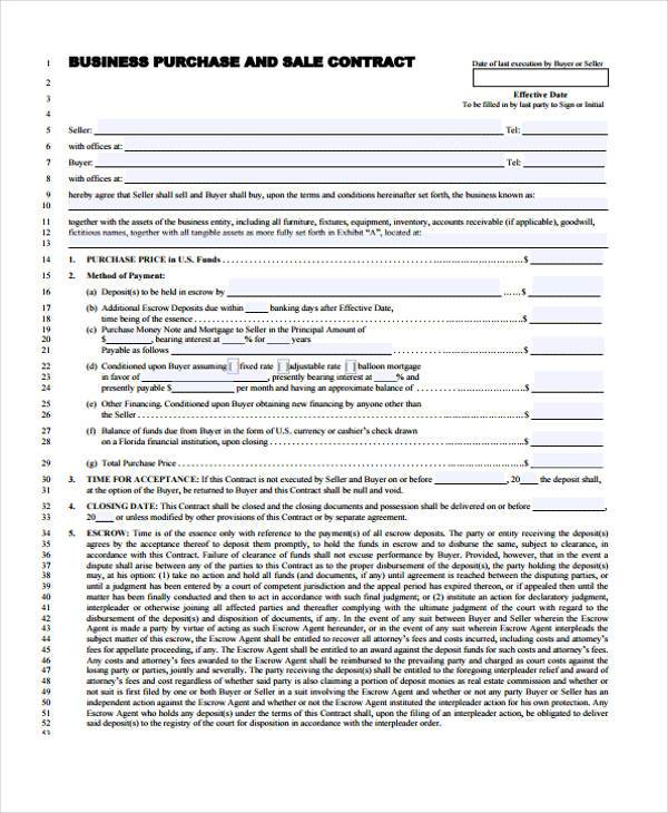 FREE 41+ Contract Forms in PDF