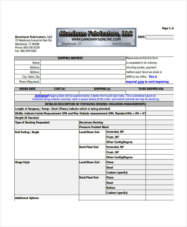 sales contract invoice form