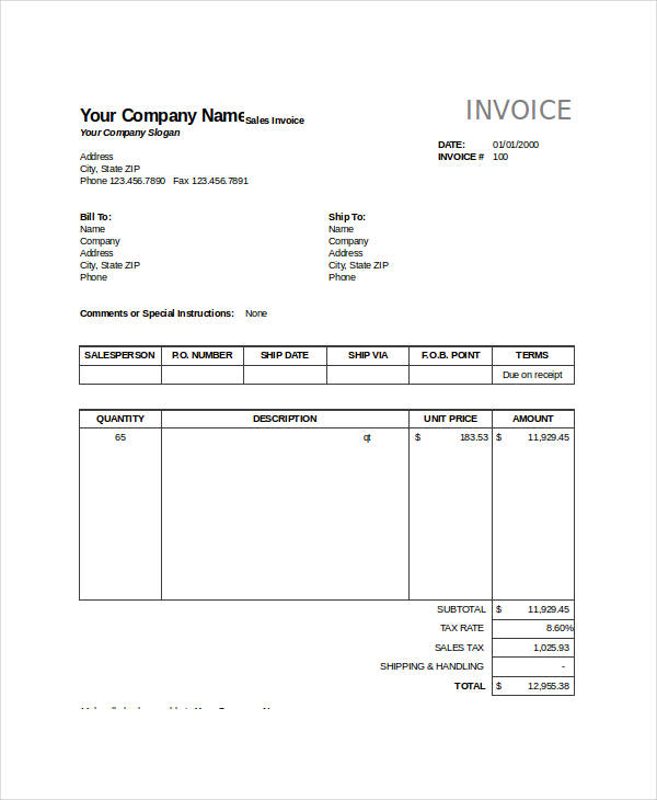 FREE 24+ Invoice Forms in Excel