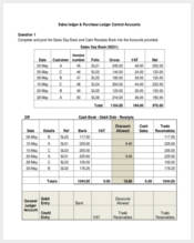 sales ledger accounting form