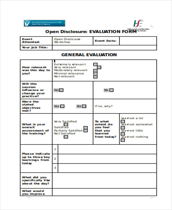 sample event evaluation form