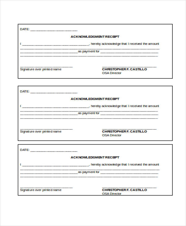 FREE 24+ Receipt Forms in MS Word