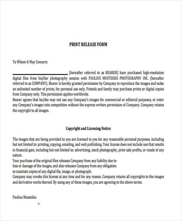 FREE 40 Release Forms In PDF Excel MS Word