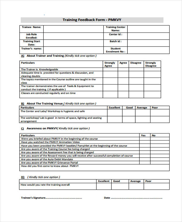 FREE 18+ Student Feedback Forms in PDF
