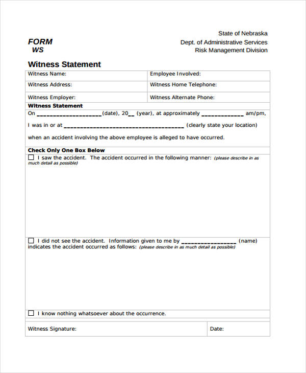 sample witness statement form1