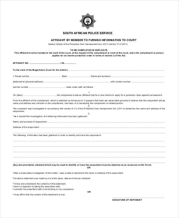 free-affidavit-template-word