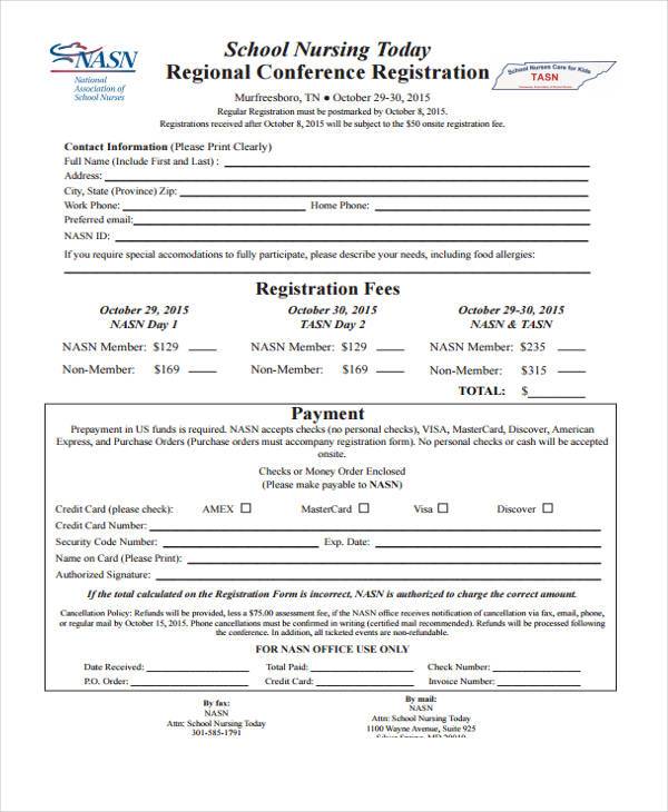 FREE 11 Nursing Registration Forms In PDF MS Word