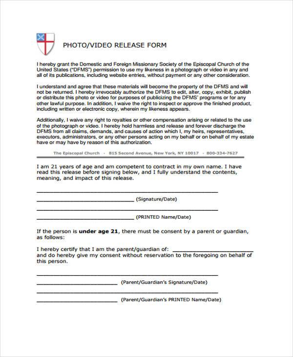 school video release form template