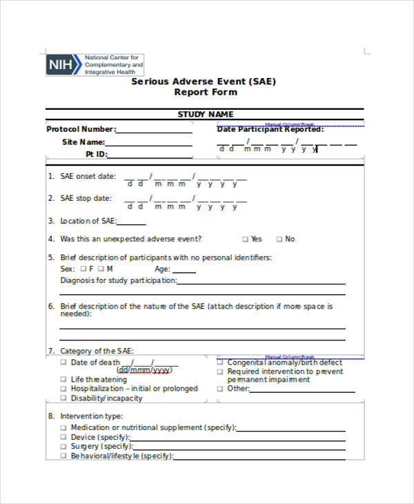 serious adverse event form2