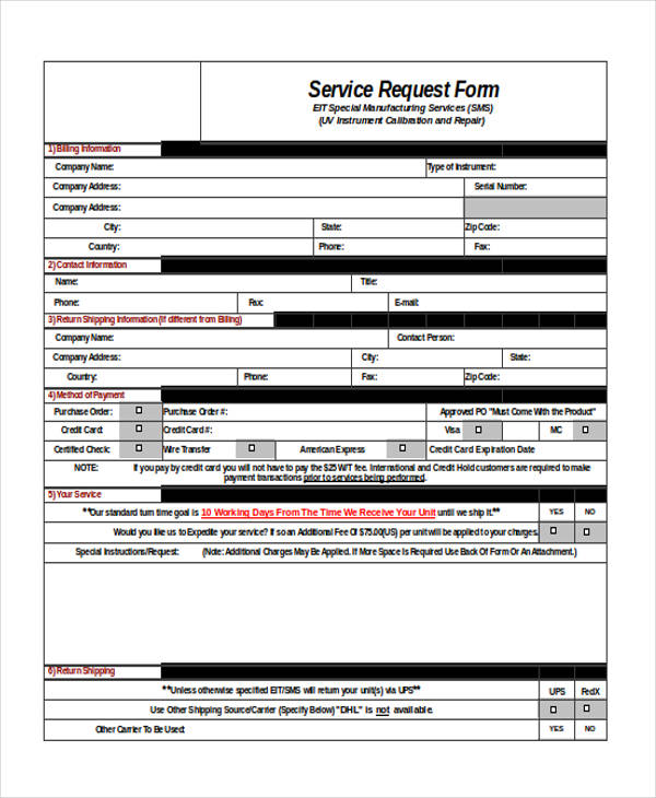 service request form sample1