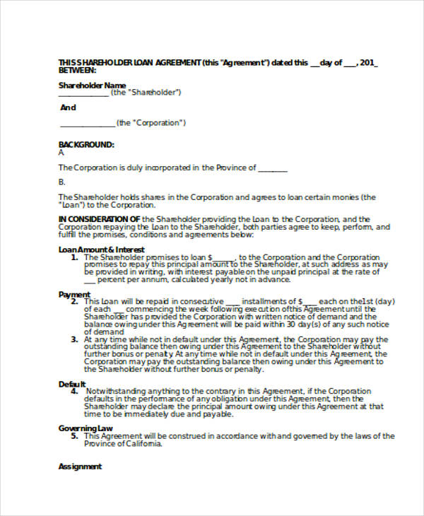 Shareholder Agreements Template DocTemplates