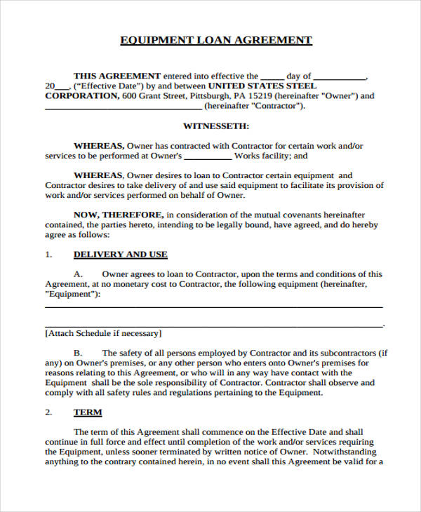 FREE 40+ Printable Loan Agreement Forms in PDF | MS Word