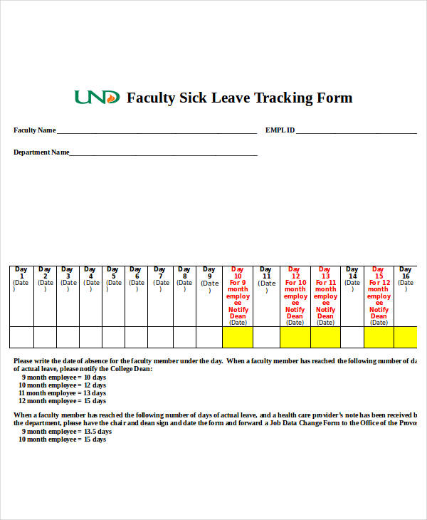 sick leave tracking form1