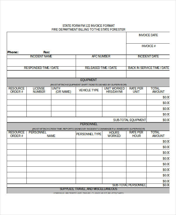 simple billing invoice form