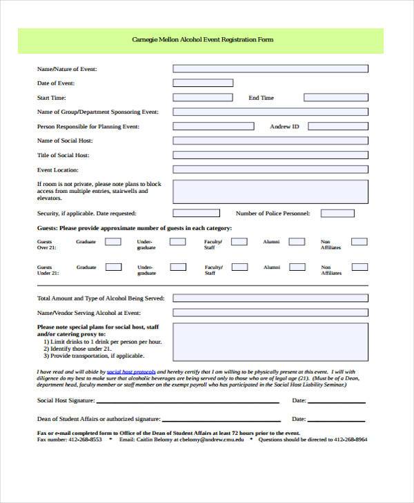 simple event registration form