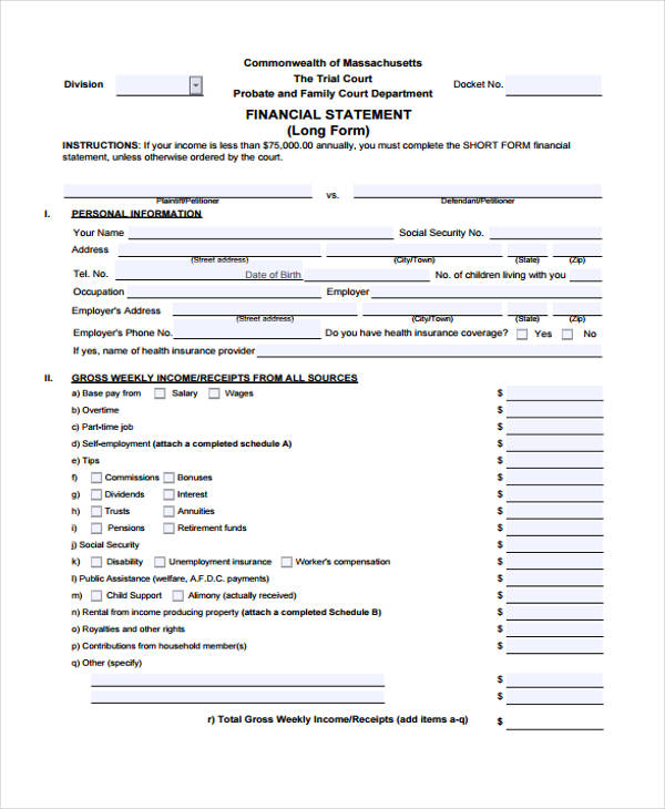 simple financial statement form1