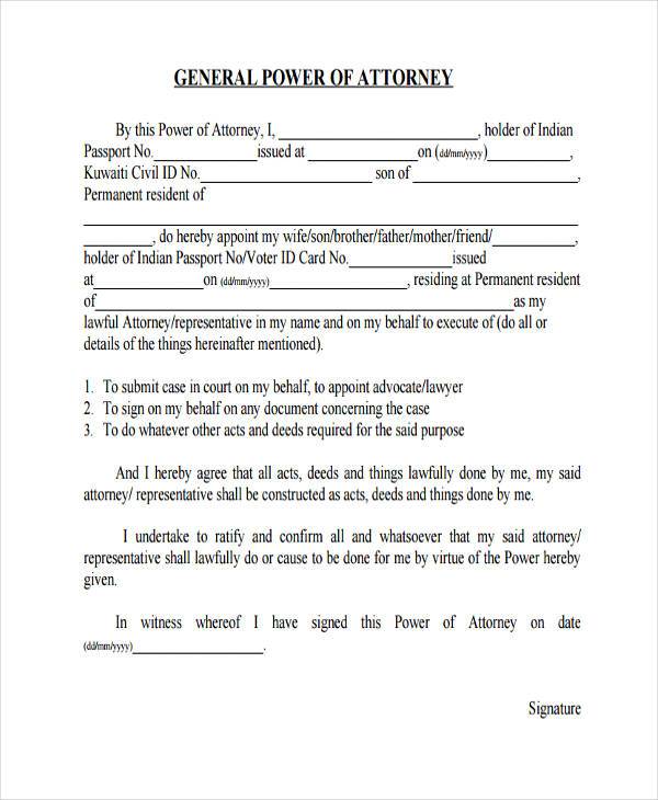 FREE 35  Power of Attorney Forms in PDF