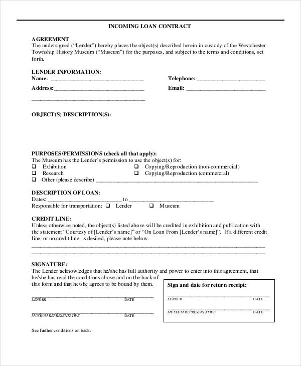 simple loan contract agreement pdf