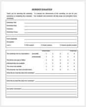 simple workshop evaluation form