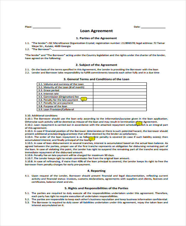 small business loan agreement form1