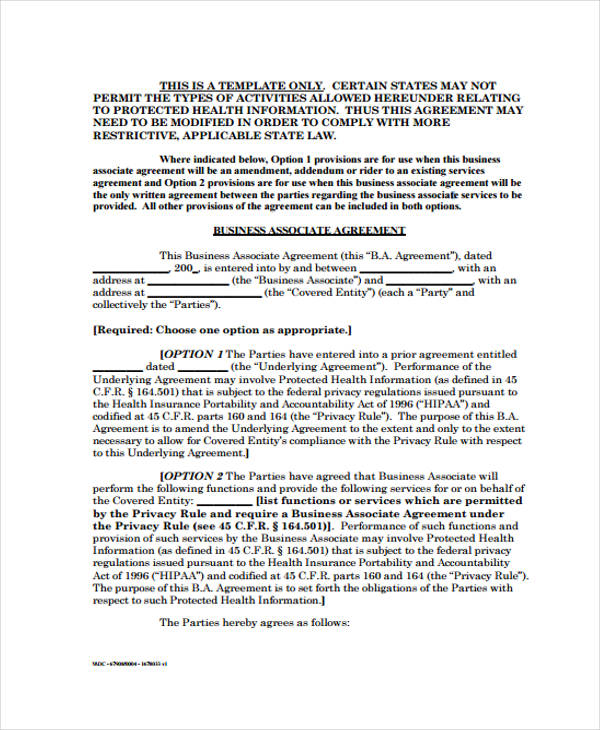 Small Business Agreement Template